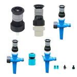 Irrigazione a sprinkler per prato verde Irrigatore a dispersione regolabile a 4 punti, Internal Thread Sprinkler, External Thread Sprinkler, Sprinkler + Ground Plug, Sprinkler + Ground Plug + Quick Connect, Sprinkler + Ground Plug +  Joint Set