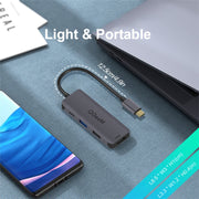 QGeeM UH04-1 Adattatore HUB di estensione USB 3.0 multifunzione di tipo C 4 in 1, 4 In 1