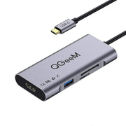 Adattatore HUB di estensione USB 3.0 TYPE-C multifunzione QGeeM 7 in 1, QG-UH07-3(7 In 1)