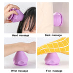 Sfera per massaggio muscolare con membrana muscolare in silicone a ventosa, 1 Grey, 2 Blue, 2 Pink, 2 Purple