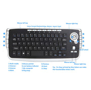 MY-10 2.4G 78 tasti 1200 DPI Mini tastiera trackball wireless Set tastiera e mouse wireless