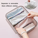 Scatola portaoggetti per calzini per biancheria intima tipo cassetto dell'armadio domestico, With Partition (Transparent Grey), Without Partition (Transparent Grey), With Partition (Transparent), Without Partition (Transparent )