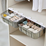Scatola portaoggetti per calzini per biancheria intima tipo cassetto dell'armadio domestico, With Partition (Transparent Grey), Without Partition (Transparent Grey), With Partition (Transparent), Without Partition (Transparent )