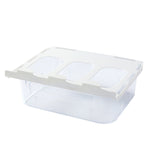 Scatola portaoggetti per calzini per biancheria intima tipo cassetto dell'armadio domestico, With Partition (Transparent Grey), Without Partition (Transparent Grey), With Partition (Transparent), Without Partition (Transparent )