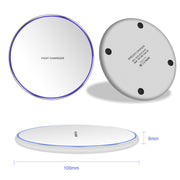 Caricabatterie wireless rotondo 15W in metallo