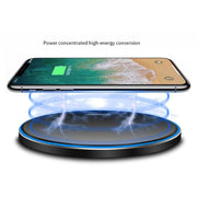 Caricabatterie wireless rotondo 15W in metallo
