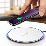 Caricabatterie wireless rotondo 15W in metallo