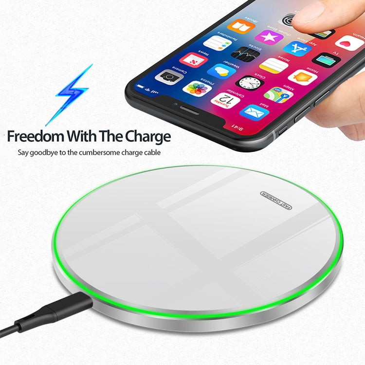 Caricabatterie wireless ultrasottile 20W con specchio metallico