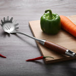 Attrezzatura da cucina per utensili da cucina con manico in legno in acciaio inossidabile 304, stile:, Fried Spatula, Soup Spoon, Slotted Spoon, Slotted Shovel, Noodle Scoop, Rice Spoon