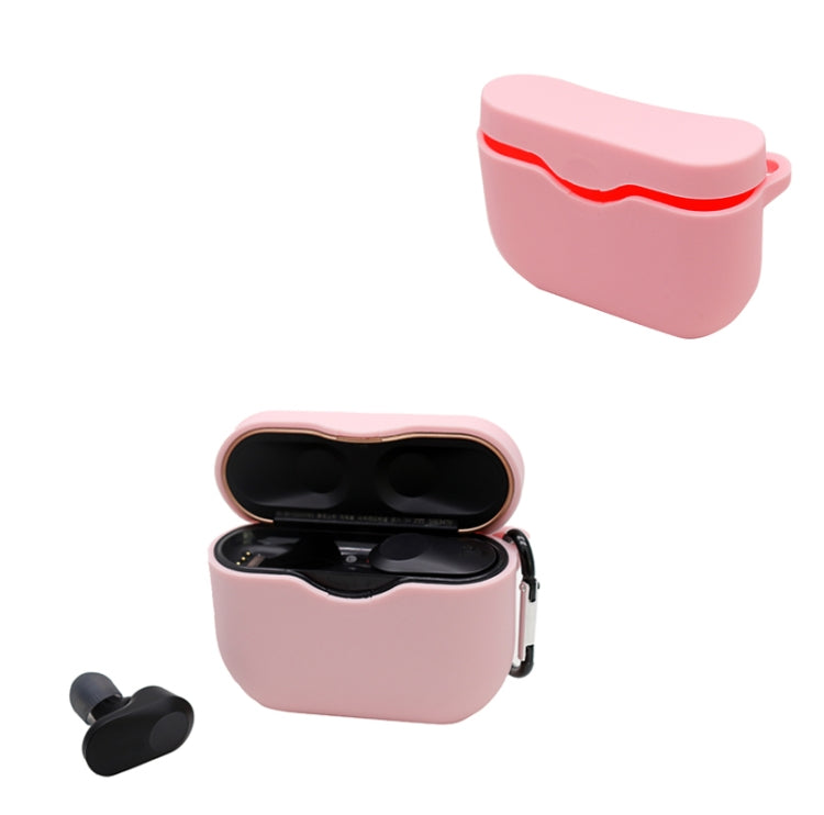 Custodia protettiva in silicone per auricolari Bluetooth da 2 pezzi con gancio per Sony WF-1000XM3, White, Pink, Mint Green, Transparent, Green, Lavender Purple