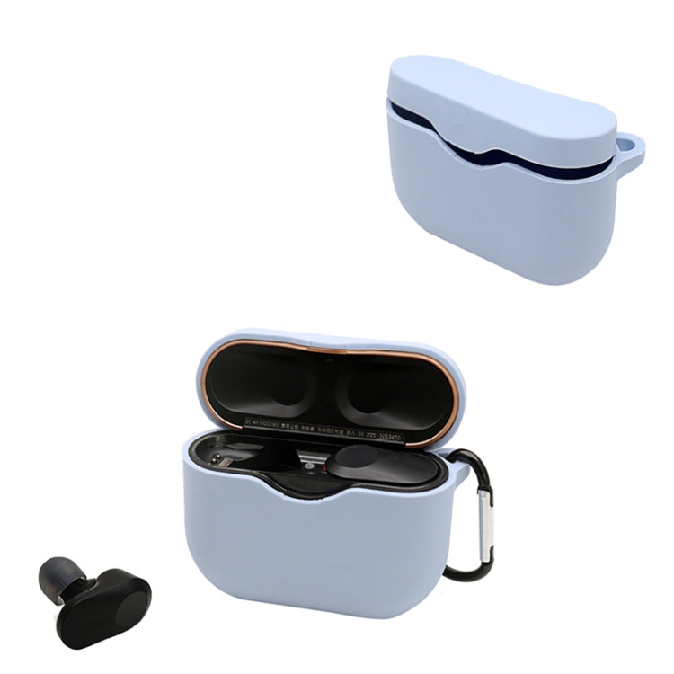 Custodia protettiva in silicone per auricolari Bluetooth da 2 pezzi con gancio per Sony WF-1000XM3, White, Pink, Mint Green, Transparent, Green, Lavender Purple