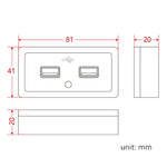 12V24V Route Bus Caricatore per auto con doppio ingresso di ricarica USB