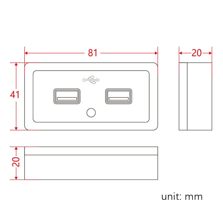 12V24V Route Bus Caricatore per auto con doppio ingresso di ricarica USB