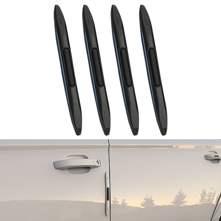 Striscia anti-collisione per airbag in silicone antistatico per portiera dell'auto da 4 pezzi, Black, White, Transparent