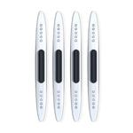 Striscia anti-collisione per airbag in silicone antistatico per portiera dell'auto da 4 pezzi, Black, White, Transparent