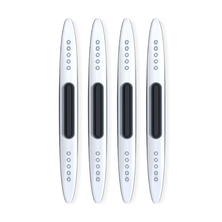 Striscia anti-collisione per airbag in silicone antistatico per portiera dell'auto da 4 pezzi, Black, White, Transparent