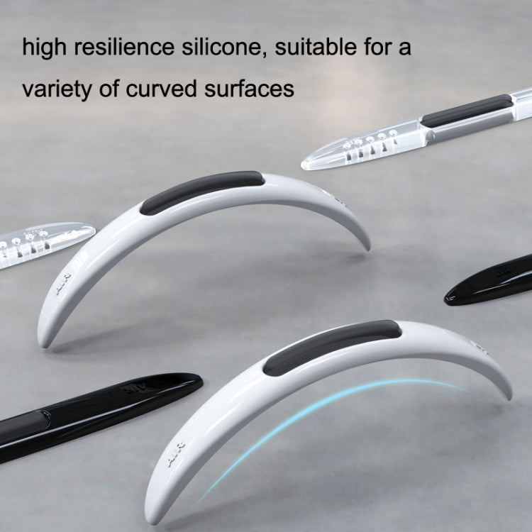 Striscia anti-collisione per airbag in silicone antistatico per portiera dell'auto da 4 pezzi, Black, White, Transparent