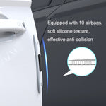 Striscia anti-collisione per airbag in silicone antistatico per portiera dell'auto da 4 pezzi, Black, White, Transparent
