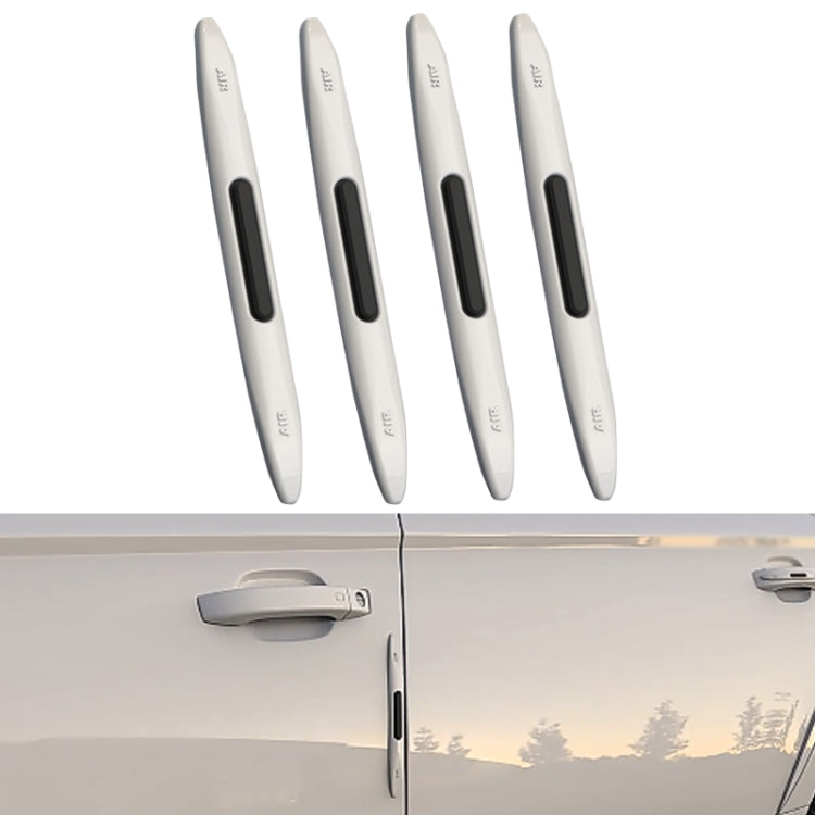 Striscia anti-collisione per airbag in silicone antistatico per portiera dell'auto da 4 pezzi, Black, White, Transparent