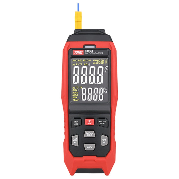 TASI Misuratore di temperatura a contatto Termometro con sonda a termocoppia tipo K, stile:, TA612A Single Channel, TA612B Dual Channels, TA612C 4 Channels