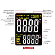 TASI Misuratore di temperatura a contatto Termometro con sonda a termocoppia tipo K, stile:, TA612A Single Channel, TA612B Dual Channels, TA612C 4 Channels