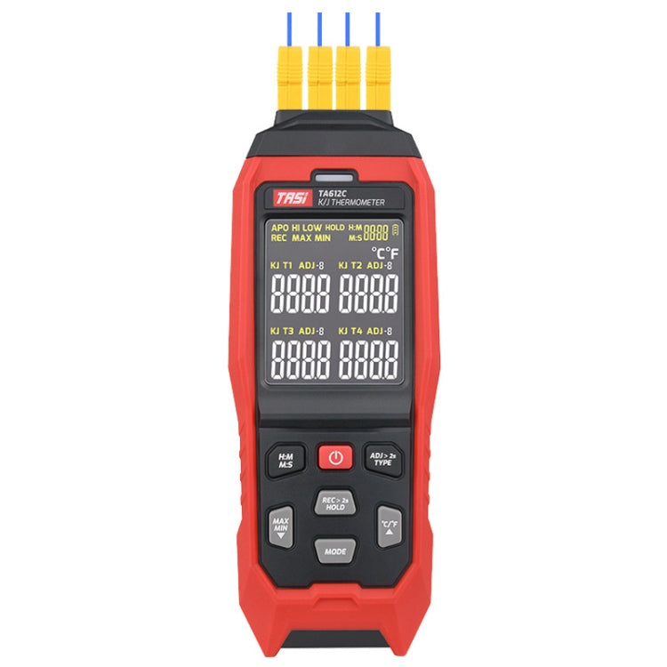 TASI Misuratore di temperatura a contatto Termometro con sonda a termocoppia tipo K, stile:, TA612A Single Channel, TA612B Dual Channels, TA612C 4 Channels
