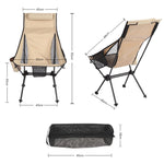 Sedia da spiaggia pieghevole portatile in lega di alluminio da campeggio all'aperto, Without Pocket (Black), With Pocket (Black), Without Pocket (Khaki), With Pocket (Khaki), Without Pocket (Blue Gray), With Pocket (Blue Gray), Without Pocket (Dark Gra...