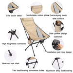 Sedia da spiaggia pieghevole portatile in lega di alluminio da campeggio all'aperto, Without Pocket (Black), With Pocket (Black), Without Pocket (Khaki), With Pocket (Khaki), Without Pocket (Blue Gray), With Pocket (Blue Gray), Without Pocket (Dark Gra...