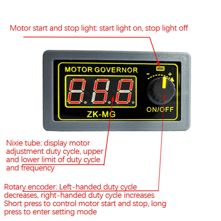 Regolatore motore CC PWM 5-30V 150W con encoder digitale