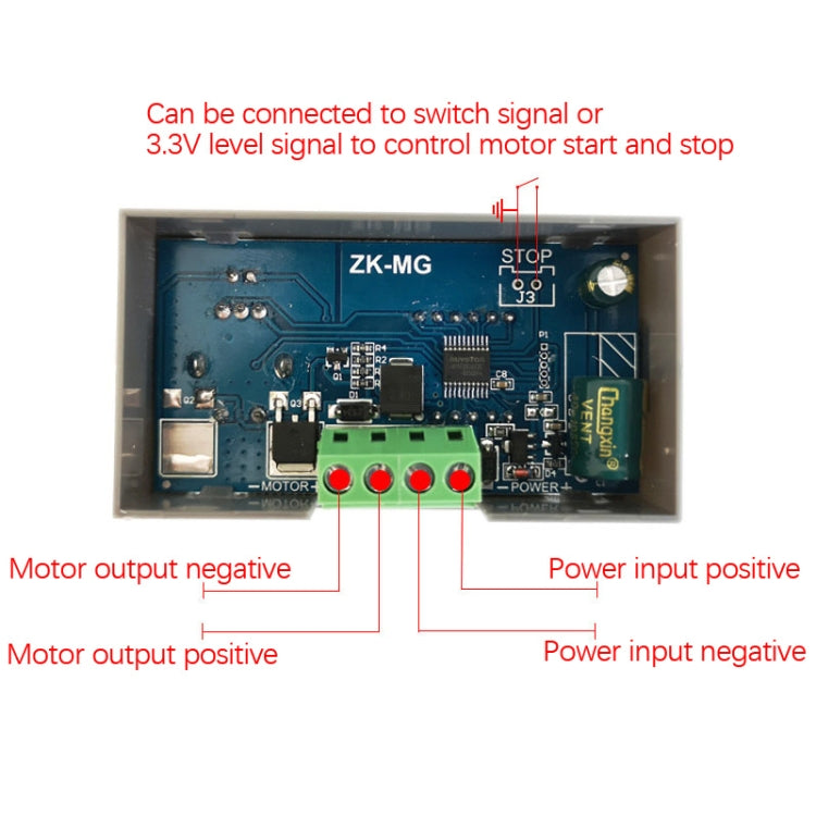 Regolatore motore CC PWM 5-30V 150W con encoder digitale