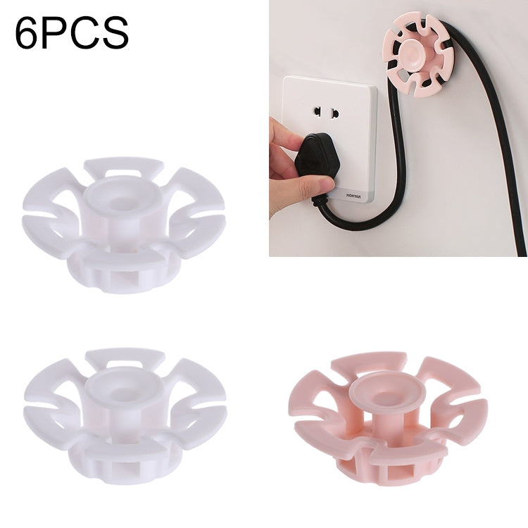 6 PCS Organizzatore Cavi Avvolgicavo Autoadesivo