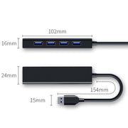 Convertitore HUB 4 porte USB 2.0, lunghezza cavo: 15 cm, stile:, Without Light Bar, With Light Bar Black, With Light Bar White