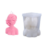 Stampo in gesso per aromaterapia Rose Beauty Candle Stampo in silicone, stile:, Cover Eyes, Close Eyes