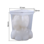 Stampo in gesso per aromaterapia Rose Beauty Candle Stampo in silicone, stile:, Cover Eyes, Close Eyes