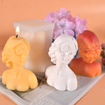 Stampo in gesso per aromaterapia Rose Beauty Candle Stampo in silicone, stile:, Cover Eyes, Close Eyes
