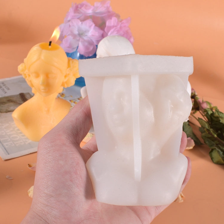 Stampo in gesso per aromaterapia Rose Beauty Candle Stampo in silicone, stile:, Cover Eyes, Close Eyes