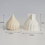 Stampo per candela fai-da-te a forma di testa di cipolla grande da 2 pezzi, DIY Candle Mold