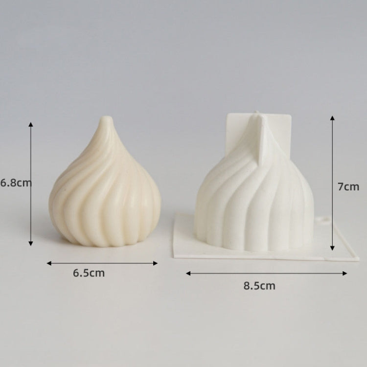 Stampo per candela fai-da-te a forma di testa di cipolla grande da 2 pezzi, DIY Candle Mold