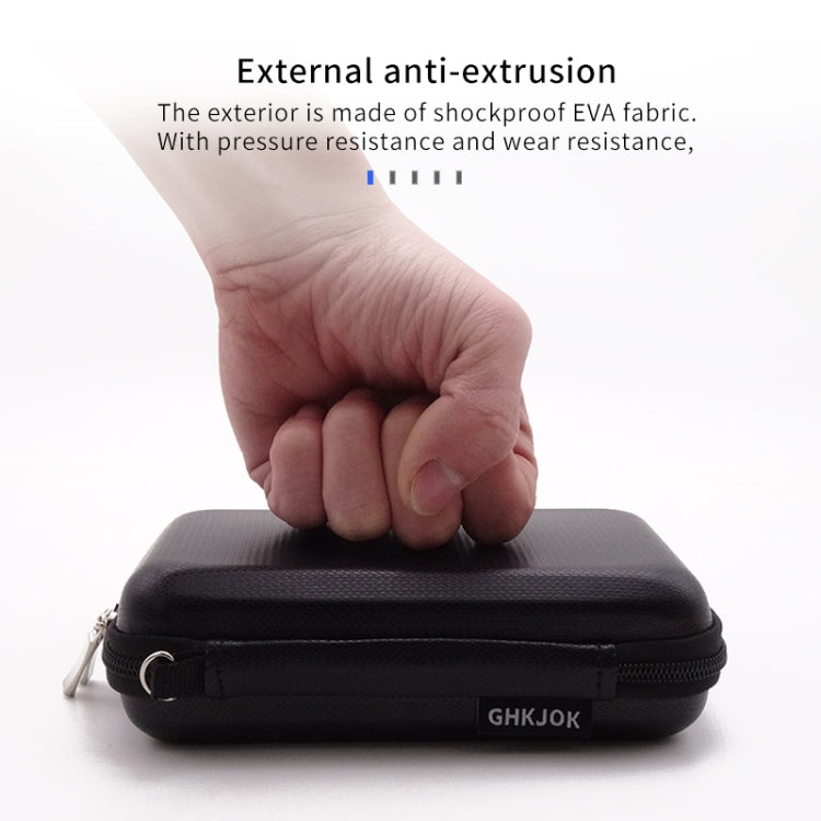 CHKJOK GH1805 EVA Mobile Hard Disk Borsa rigida anti-pressione, GH1805 Black, GH1805 Blue, GH1805 Red