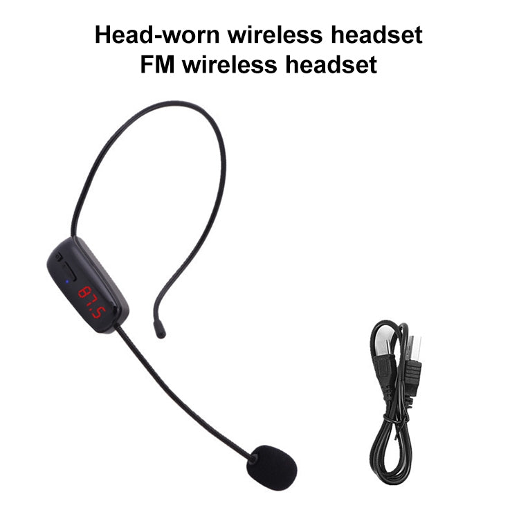 Microfono FM wireless con auricolare e amplificatore