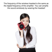Microfono FM wireless con auricolare e amplificatore