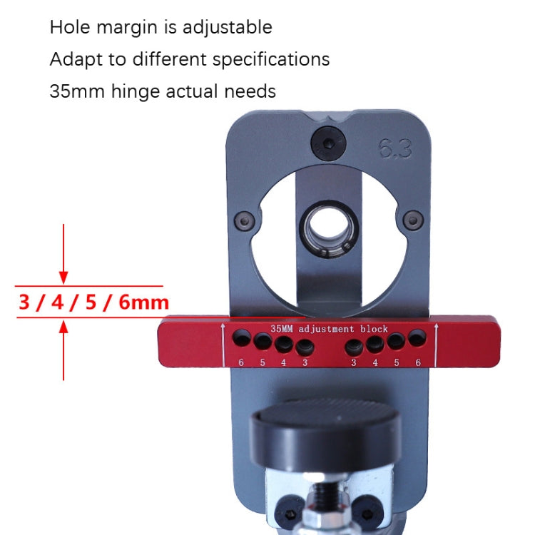 Cerniera da 35 mm con foro aperto per porta dell'armadio, cerniera imballata, 6 PCS / Set Hinge Open Hole