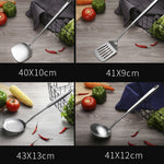 Utensile da cucina con manico cavo ispessito in acciaio inossidabile 304, stile:, Spatula, Soup Spoon, Slotted Spoon, Slotted Shovel