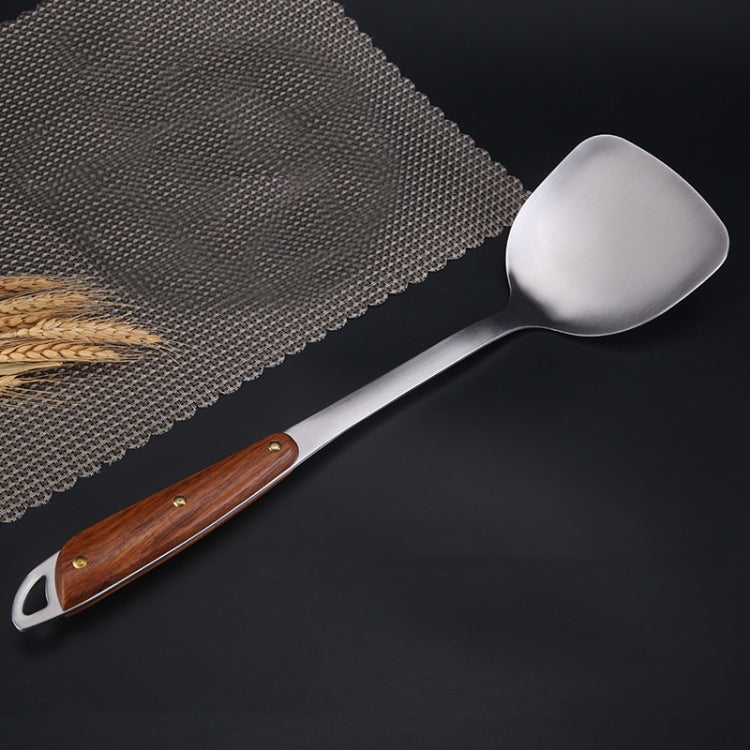 Attrezzatura da cucina per la casa con manico in legno in acciaio inossidabile 304, stile:, Fried Spatula, Soup Spoon, Slotted Shovel, Slotted Spoon