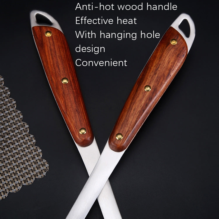 Attrezzatura da cucina per la casa con manico in legno in acciaio inossidabile 304, stile:, Fried Spatula, Soup Spoon, Slotted Shovel, Slotted Spoon