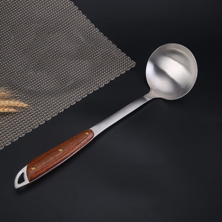 Attrezzatura da cucina per la casa con manico in legno in acciaio inossidabile 304, stile:, Fried Spatula, Soup Spoon, Slotted Shovel, Slotted Spoon