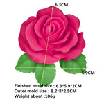 Stampo in silicone per sapone fatto a mano con fiore rosa grande da 2 pezzi, Big Rose Mold