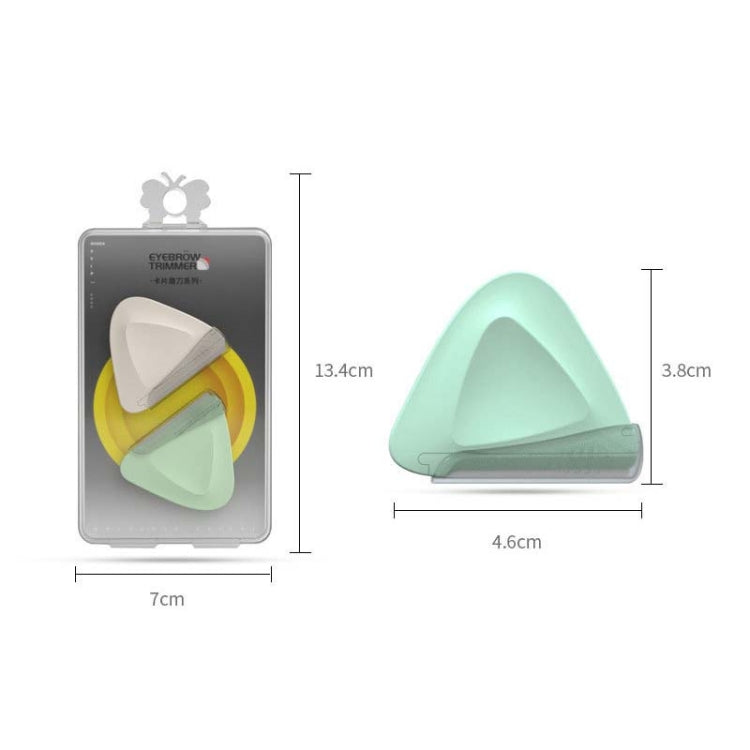 Tagliacapelli triangolare piccolo da 2 pz/scatola, 2 PCS Purple + Green
