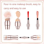 Pennello per trucco in metallo retrattile 4 in 1
