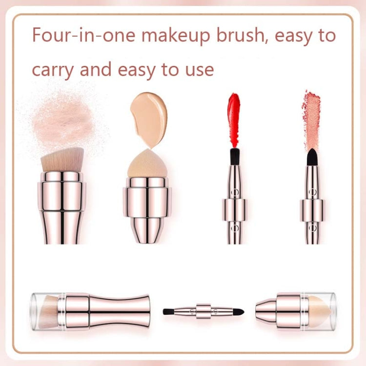 Pennello per trucco in metallo retrattile 4 in 1